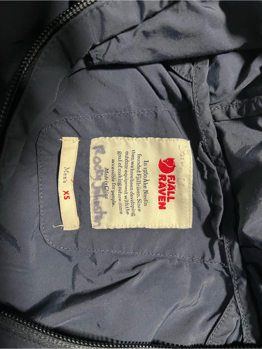 Fjallraven Men's Navy High Coast Wind Anorak Lightweight XS